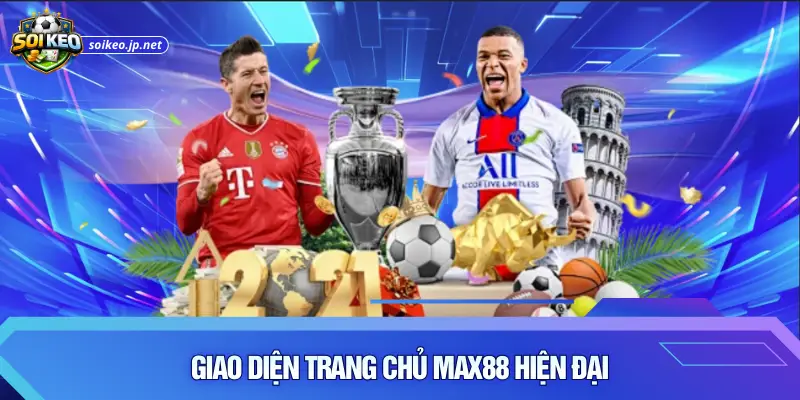 Giao diện trang chủ Max88 hiện đại